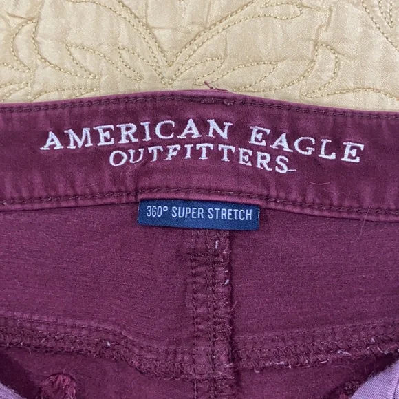 Burgundy American Eagle Skinny Jeggings - Picture 3 of 6